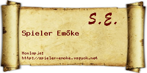 Spieler Emőke névjegykártya